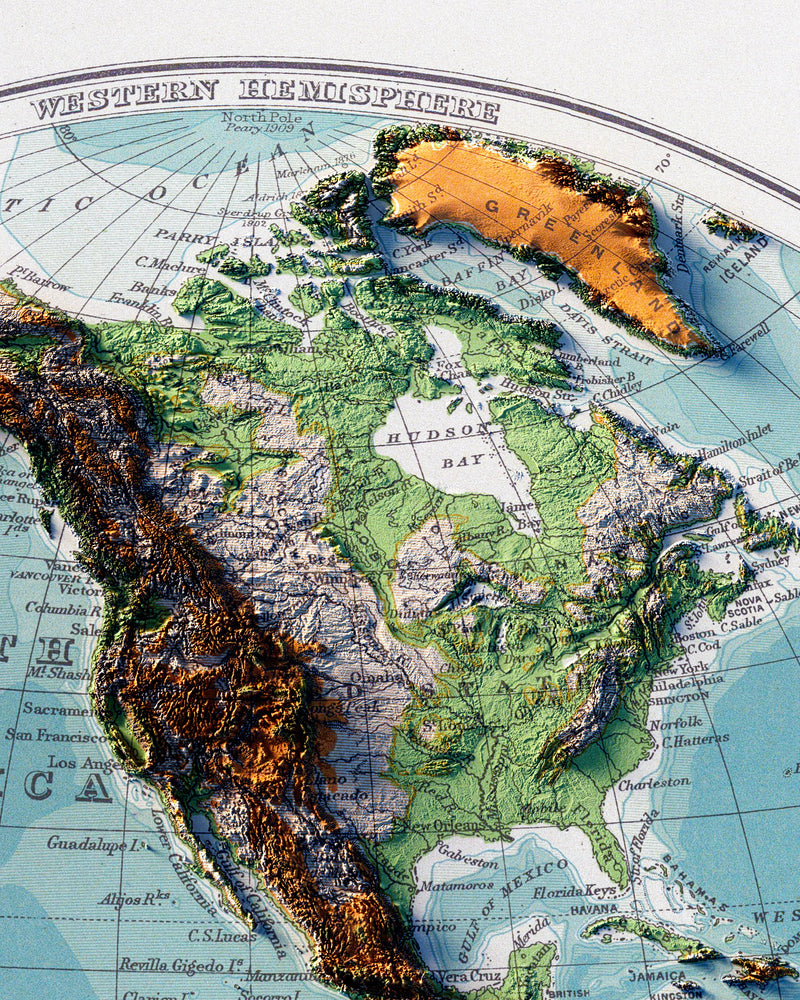 World Hemispheres Map (1925) - Renovated - Encompass Geographic